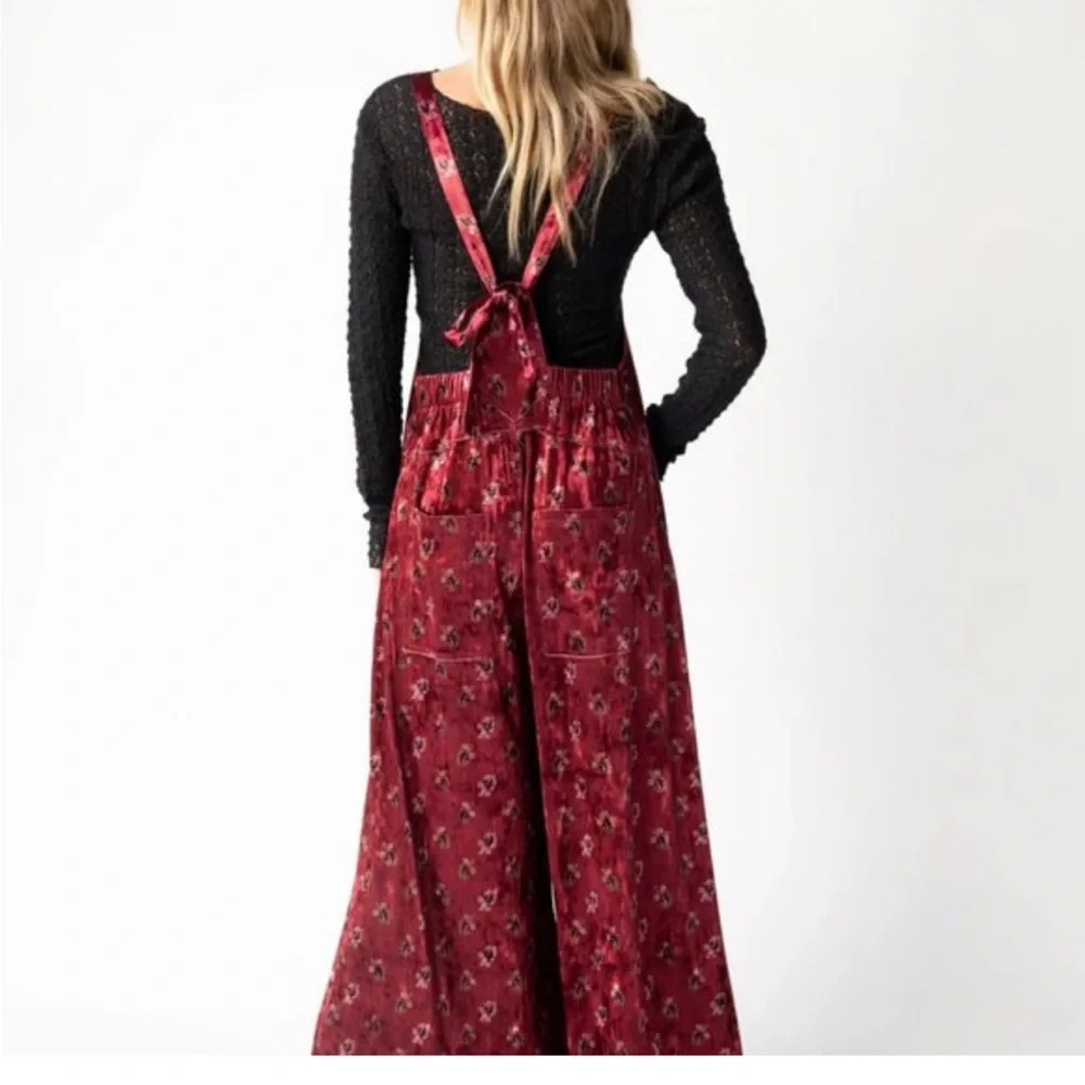 Natural Life Red Velvet Kids Overalls - Picture 2 of 12